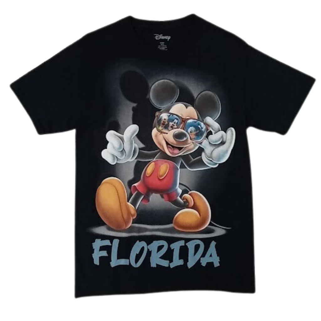 Mickey Mouse Graphic T-Shirt with Sunglasses, Unisex Adult