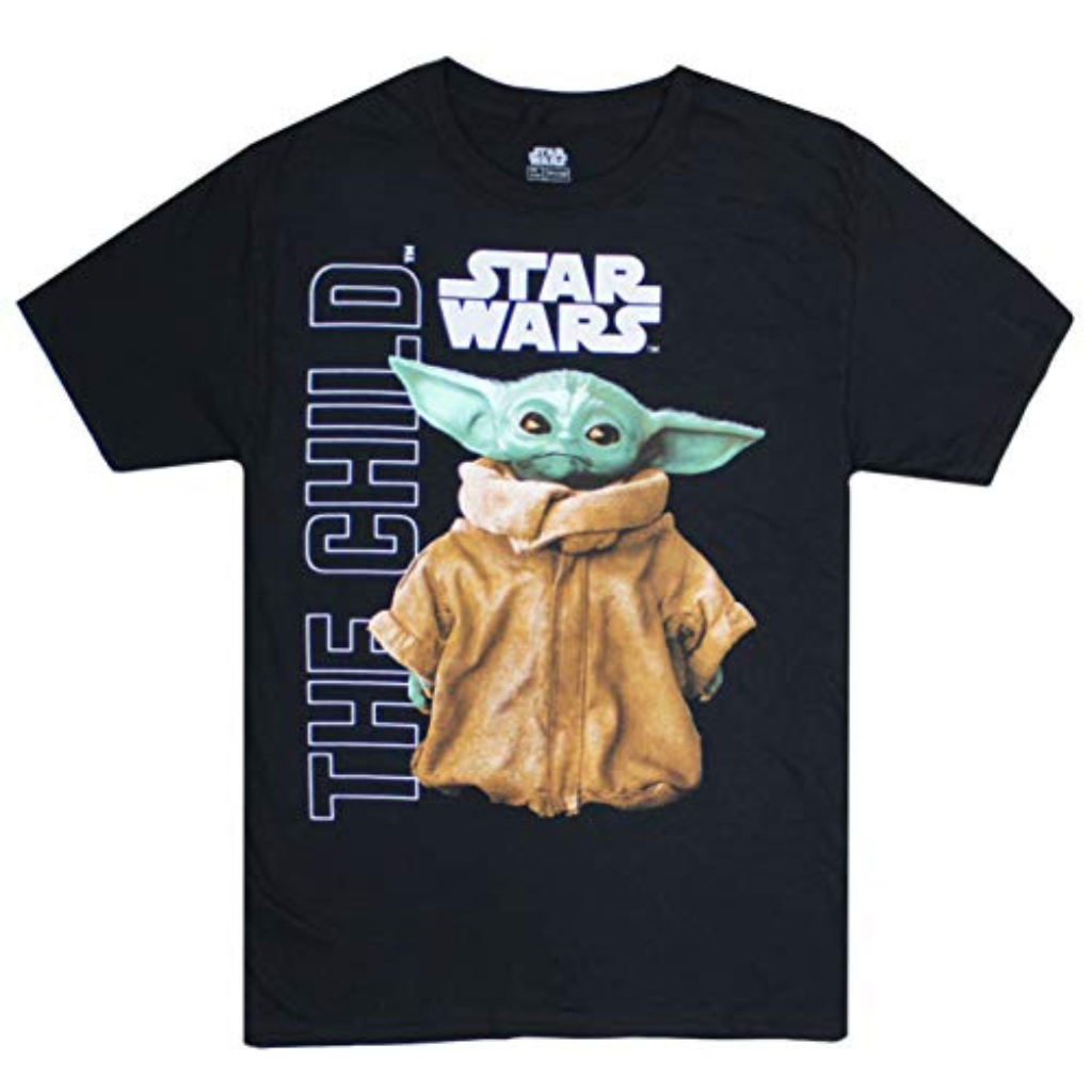 Star Wars The Child Gazing Adult Black T-Shirt