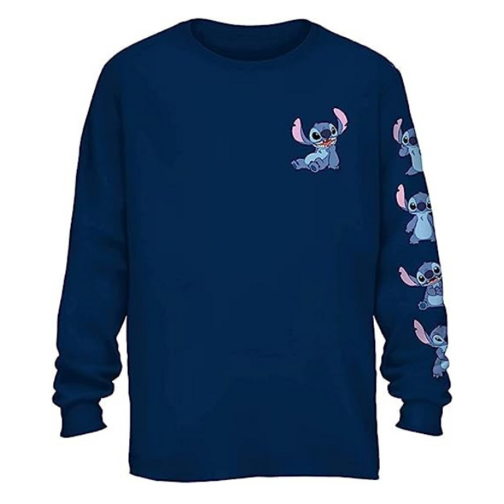 Mens Lilo and Stitch Tee - Mens Classic Lilo and Stitch Long Sleeve T-Shirt