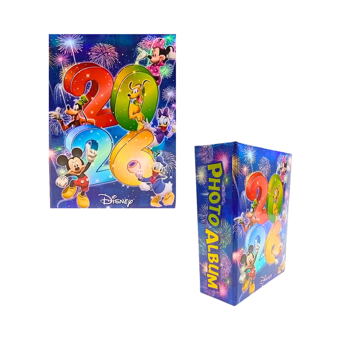 Disney Exclusive Mickey Mouse and Friends Dated 2026 Photo Album  Hold 100 photos 4" x 6"