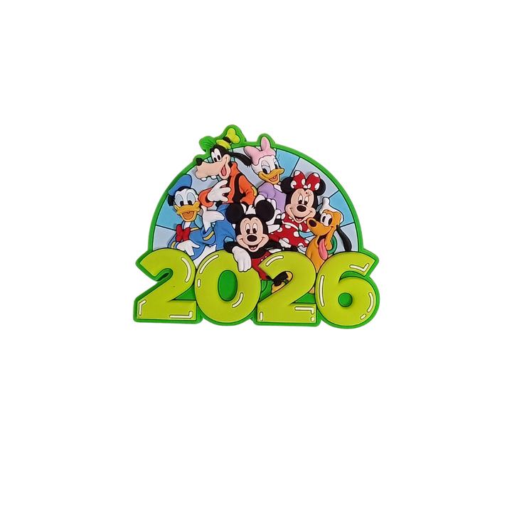 2026 Mickey & Gang Soft Magnet, Disney Souvenir Fridge Magnet 3x3